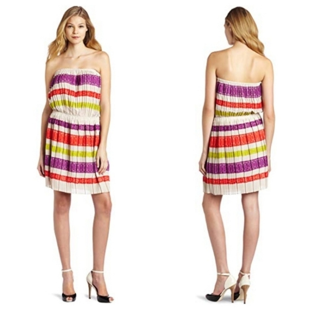 BCBGMAXAZRIA Mateo Lace appliqued crepe dress NWT